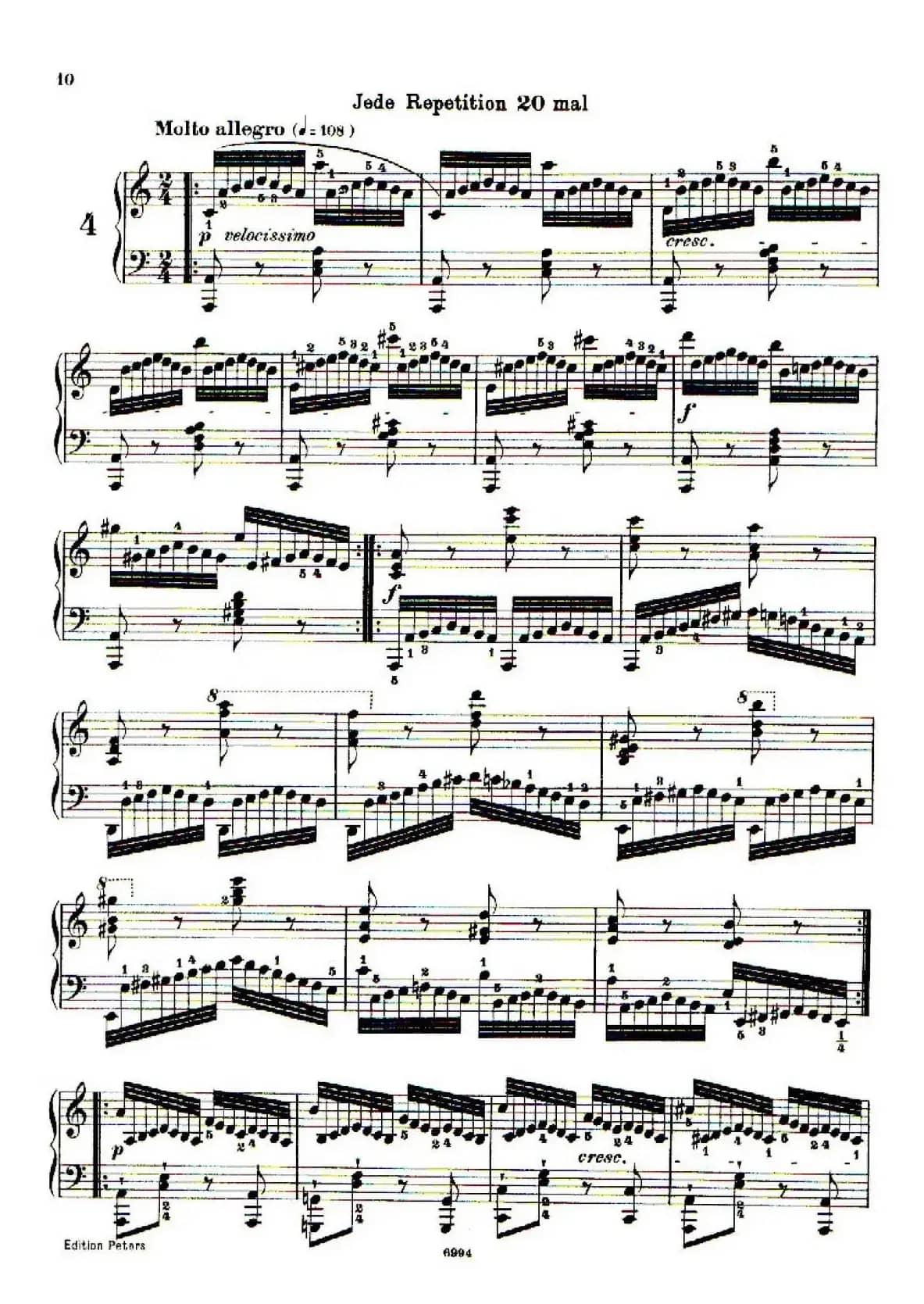 School of the Virtuoso Op.365（60首钢琴高级练习曲·4）