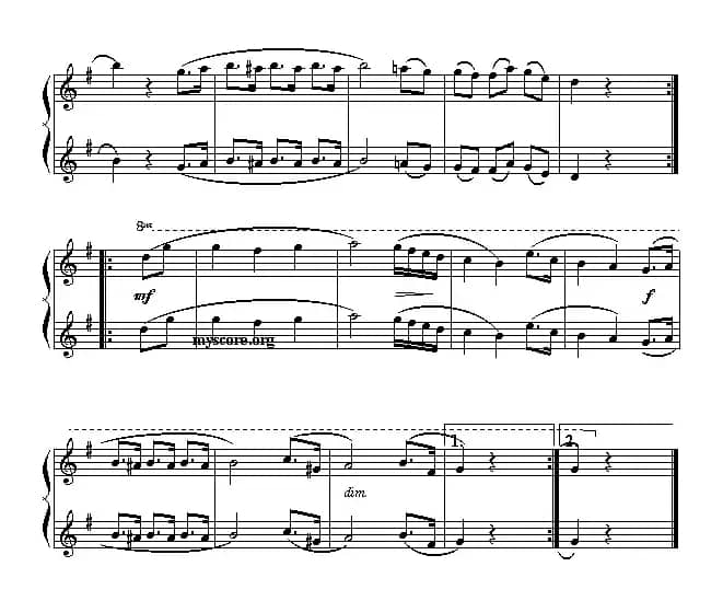 G大调小步舞曲（四手联弹之一）