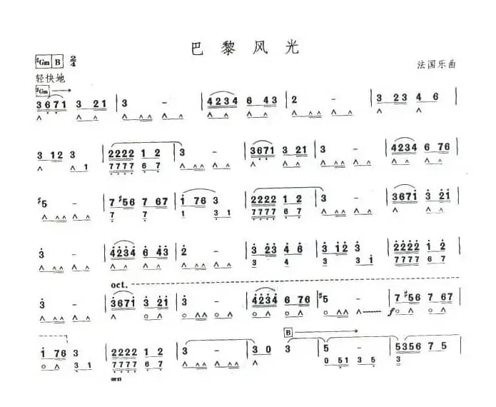 考级十级曲目：巴黎风光