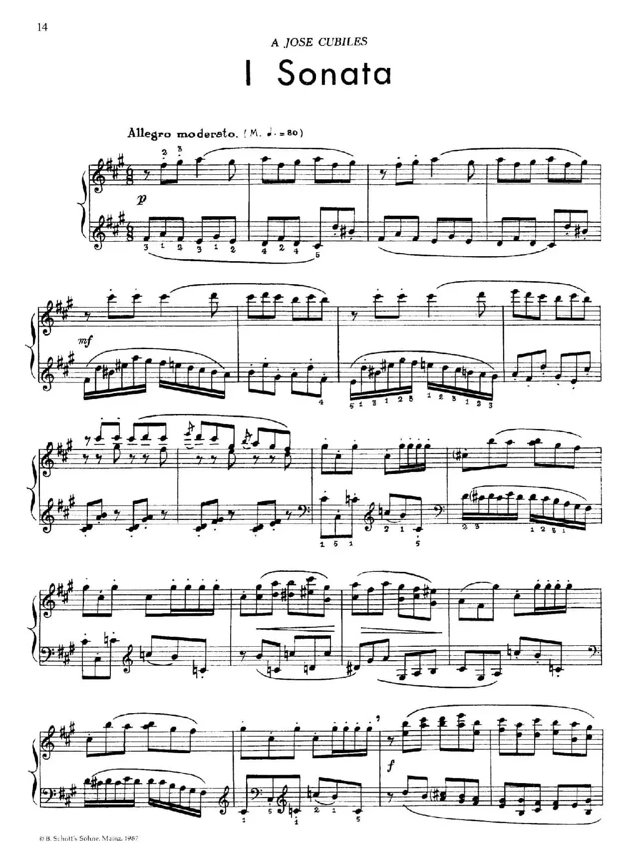 5首卡斯蒂利亚奏鸣曲（Ⅰsonata）