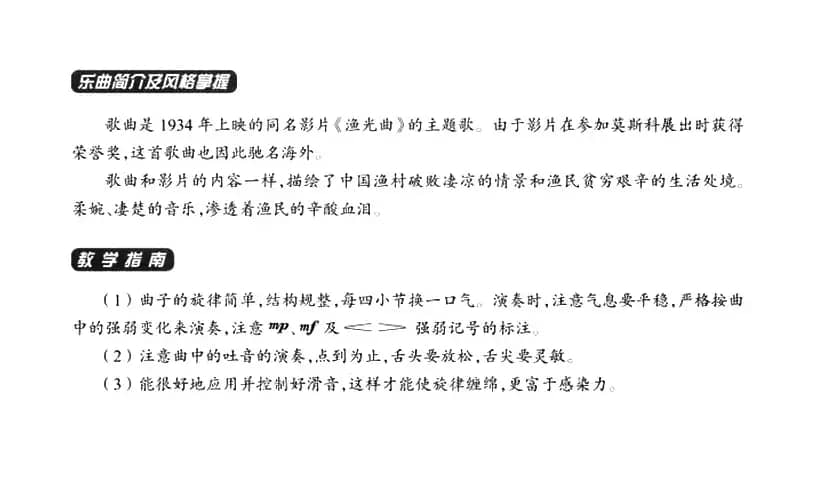 葫芦丝教学曲集：渔光曲