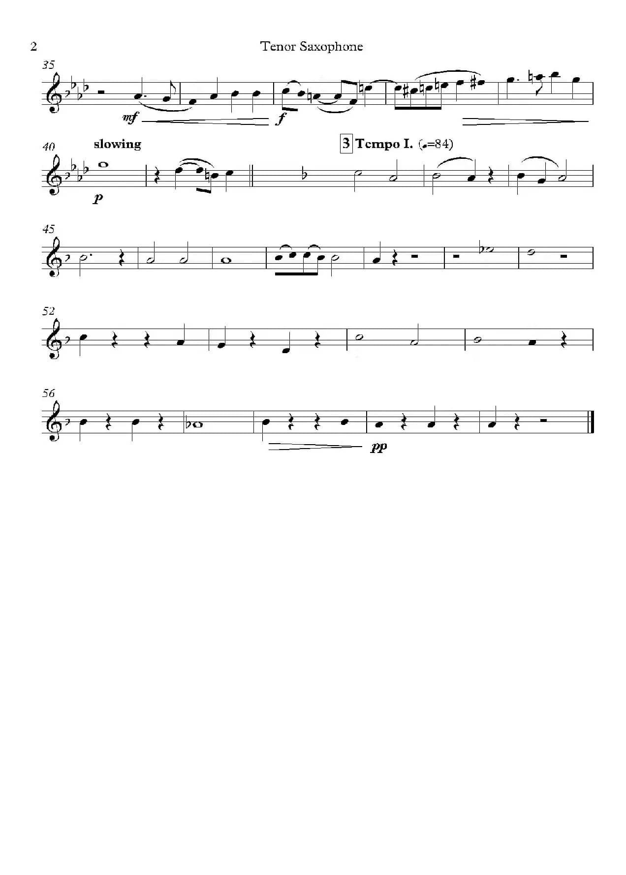 Midwinter Carol（四重奏分谱）