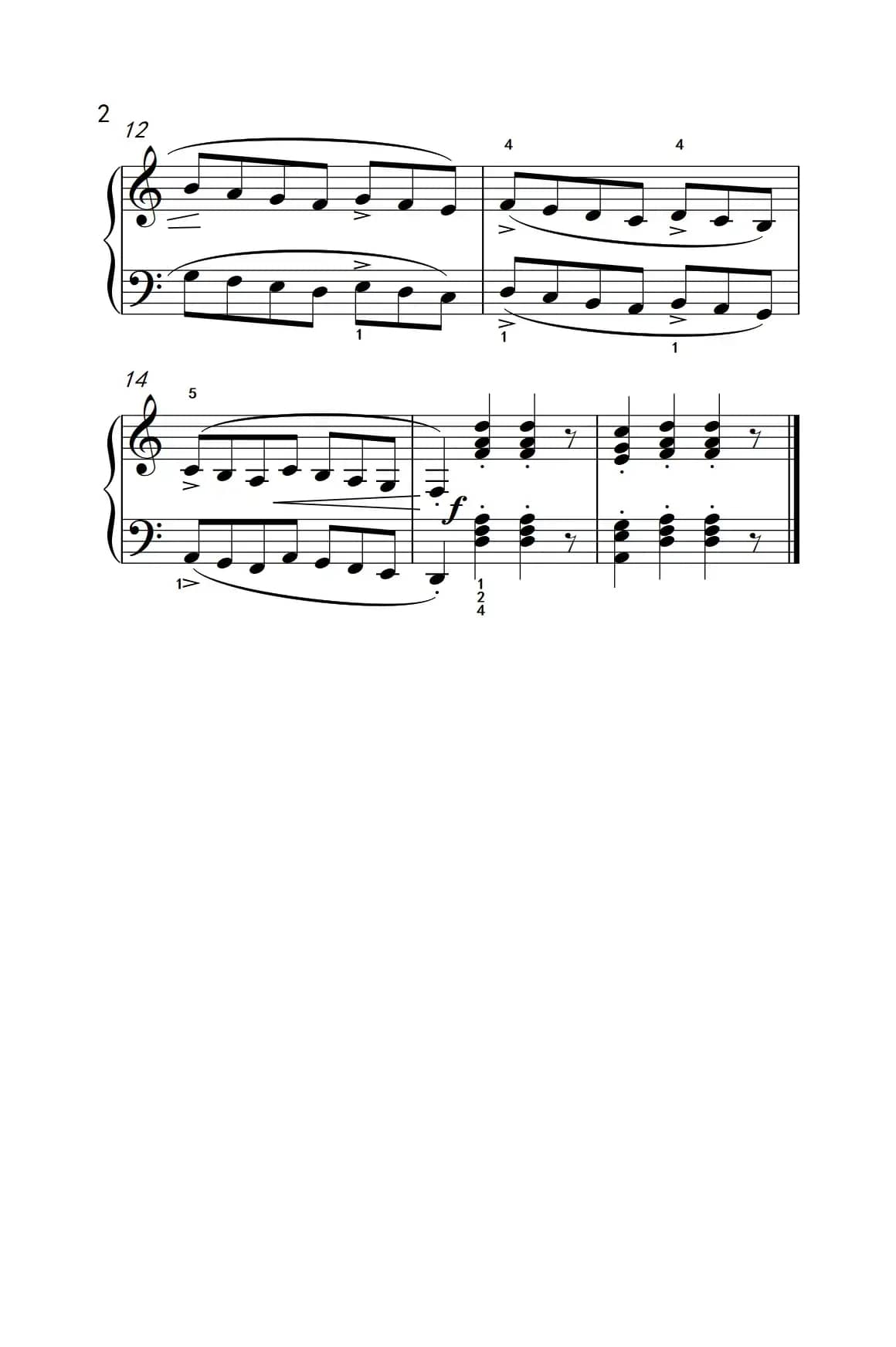 附录：基础练习 32（巴托克 小宇宙 钢琴教程 4）