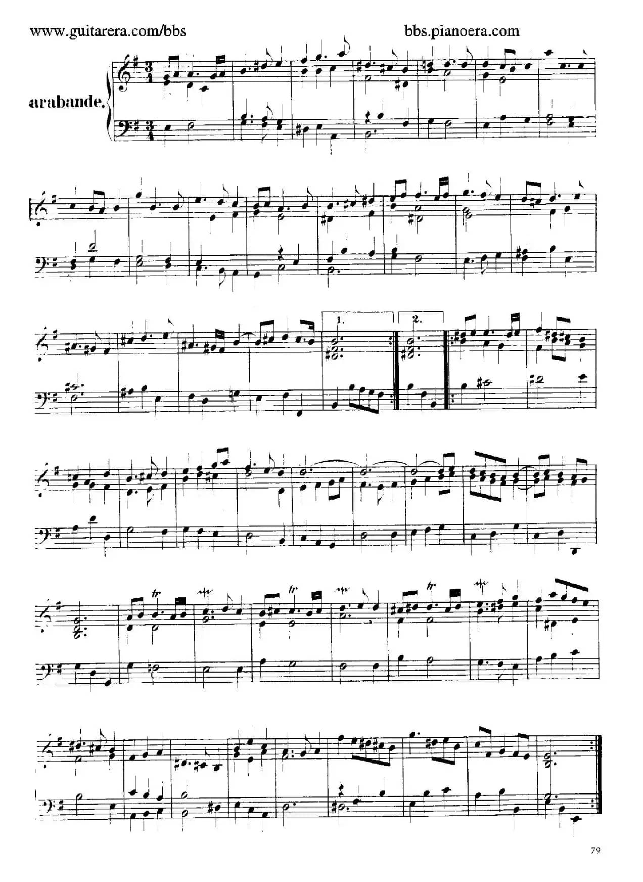 Suite No.4 in e Minor HWV 429（e小调第四组曲）