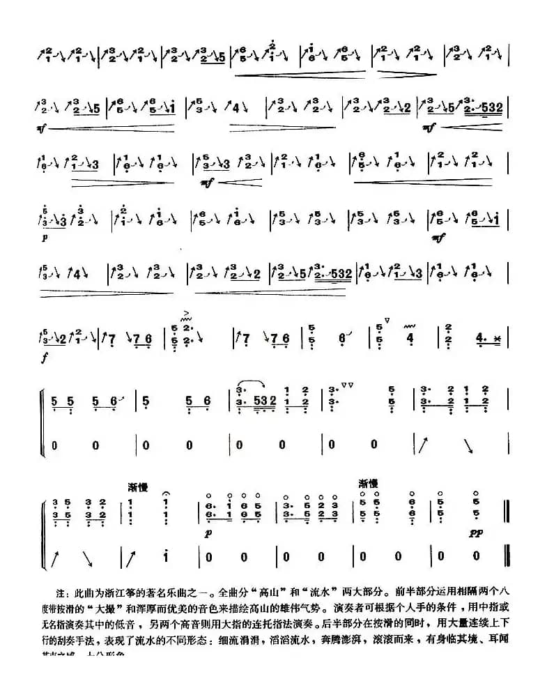 高山流水（浙江筝曲 、【上海筝会】考级五级曲目）