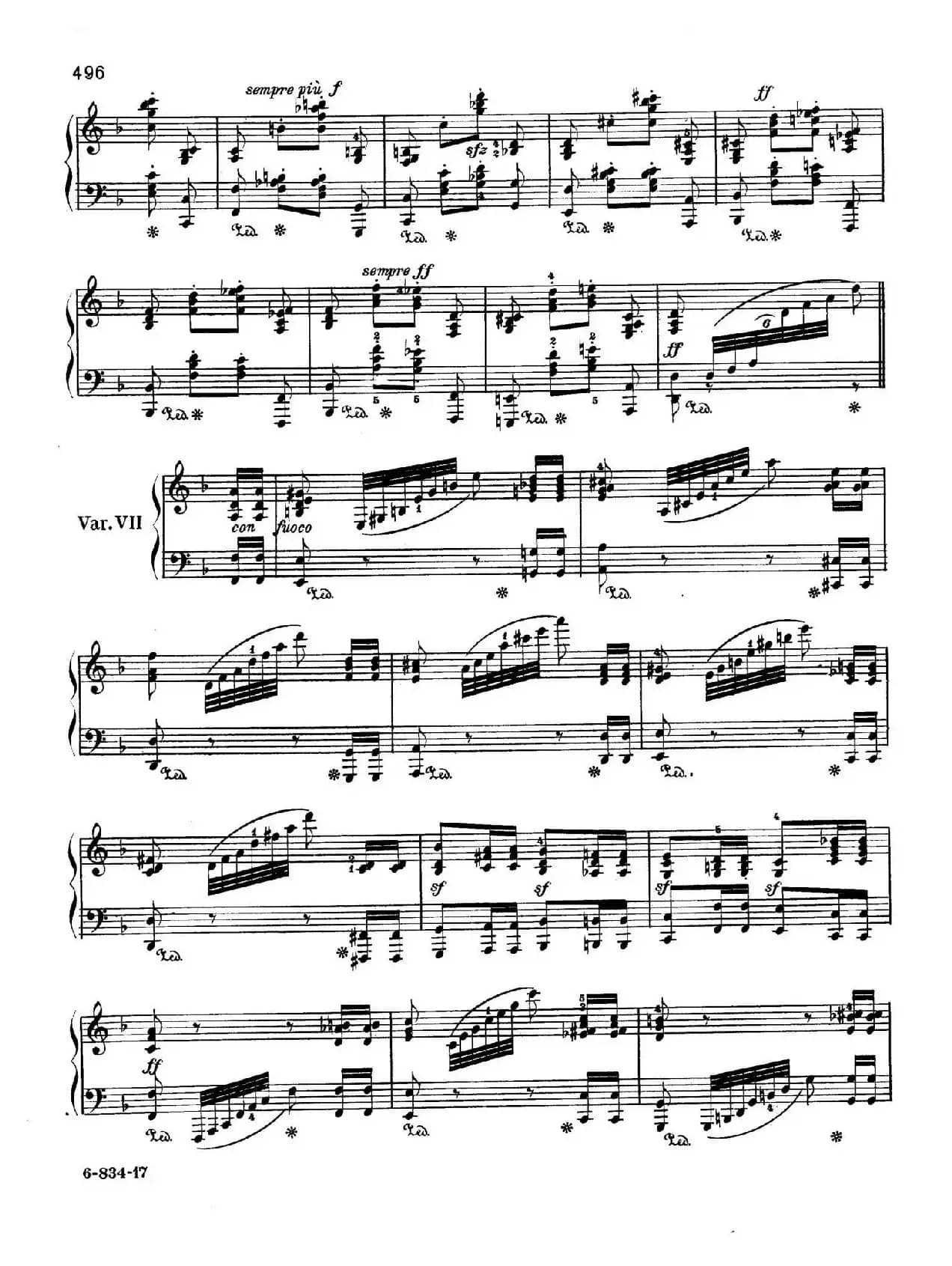 Variations Serieuses Op.54（d小调庄严变奏曲）