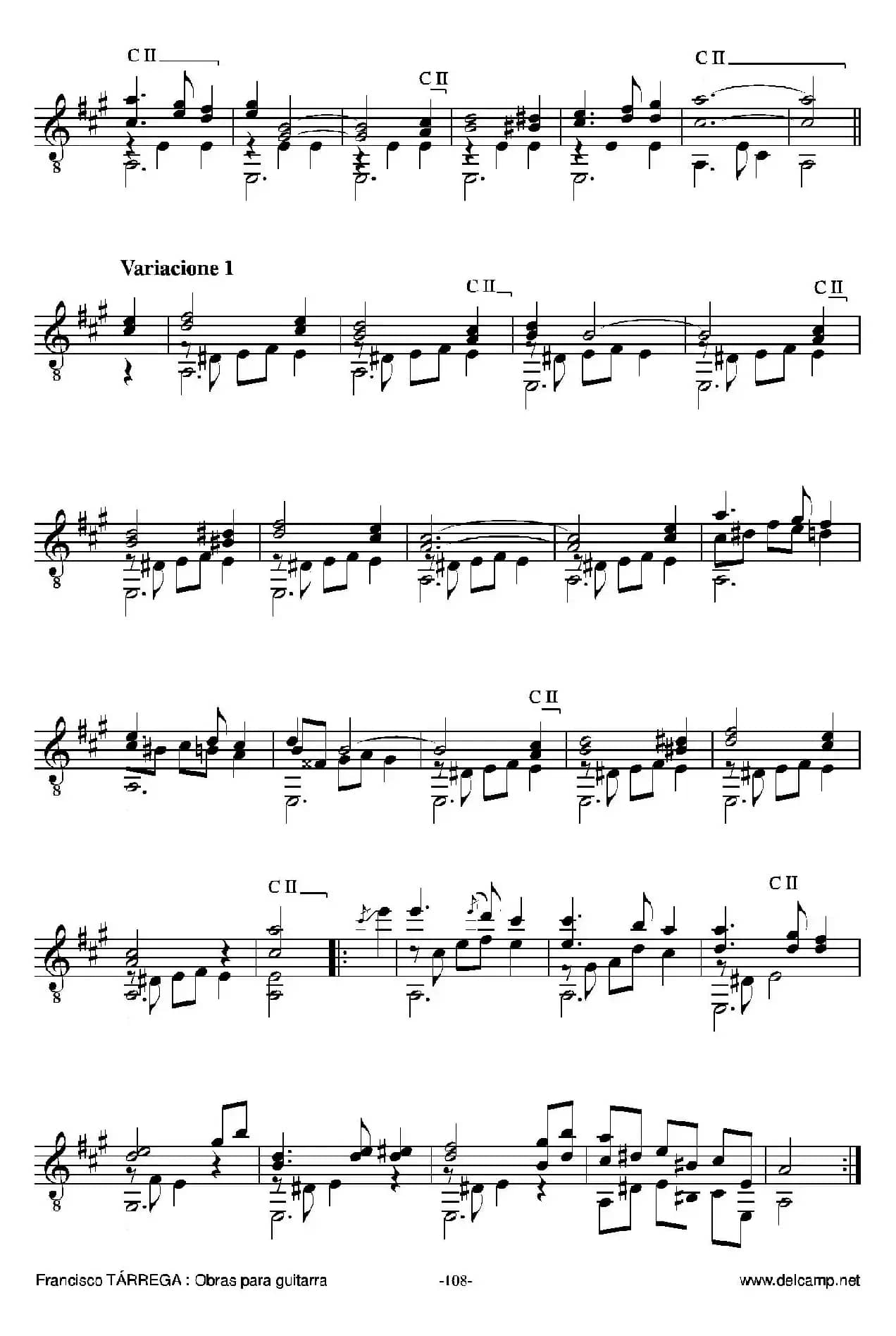 《塔雷加作品全集》第6部分（古典吉他）