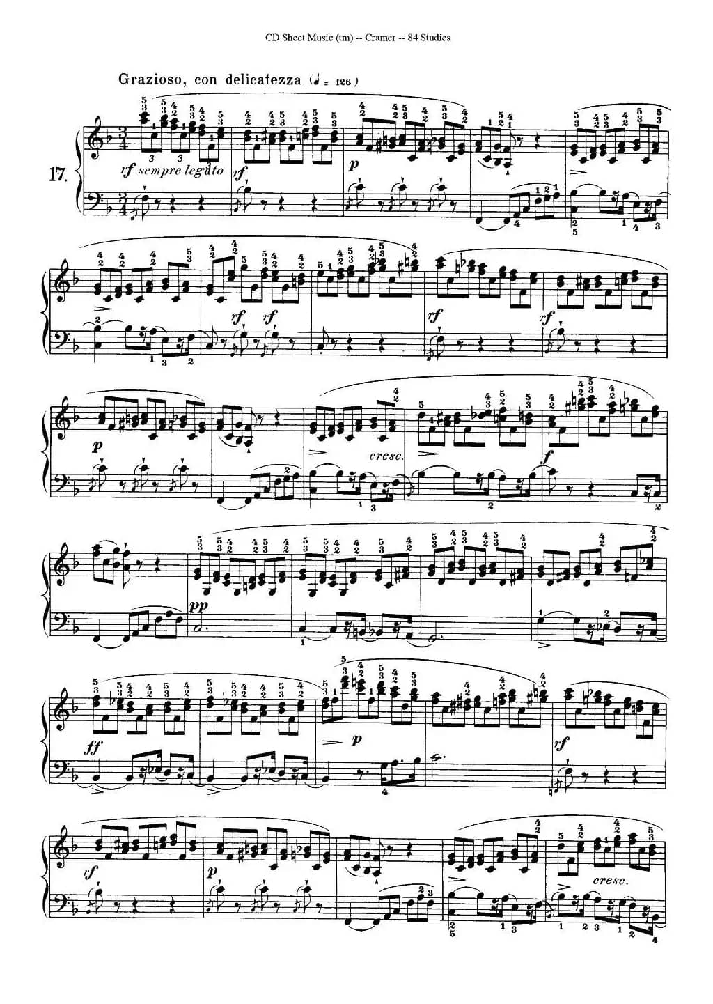 Cramer - 84 exercices（16—20）（克拉莫84首钢琴练习曲）