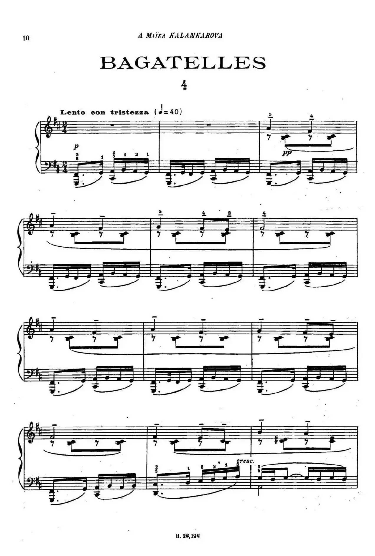 Tcherepnin - 10 Bagatelles Op.5(齐尔品-10首小品·4)