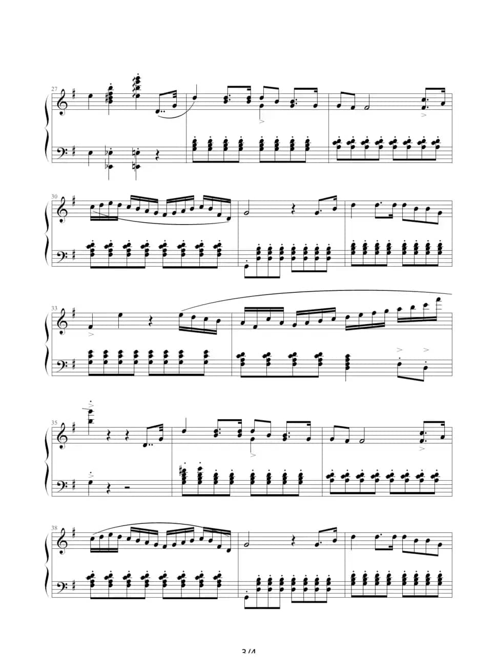 G大调小奏鸣曲 第一乐章No.1