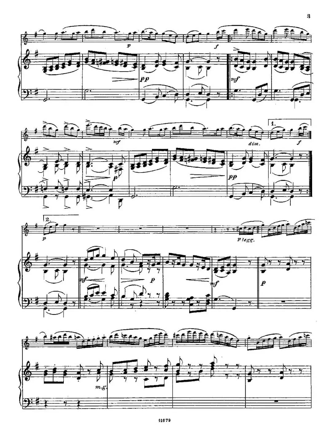 Fantaisies nationales. Ecossais. （Op.59 No.2）（长笛+钢琴伴奏）