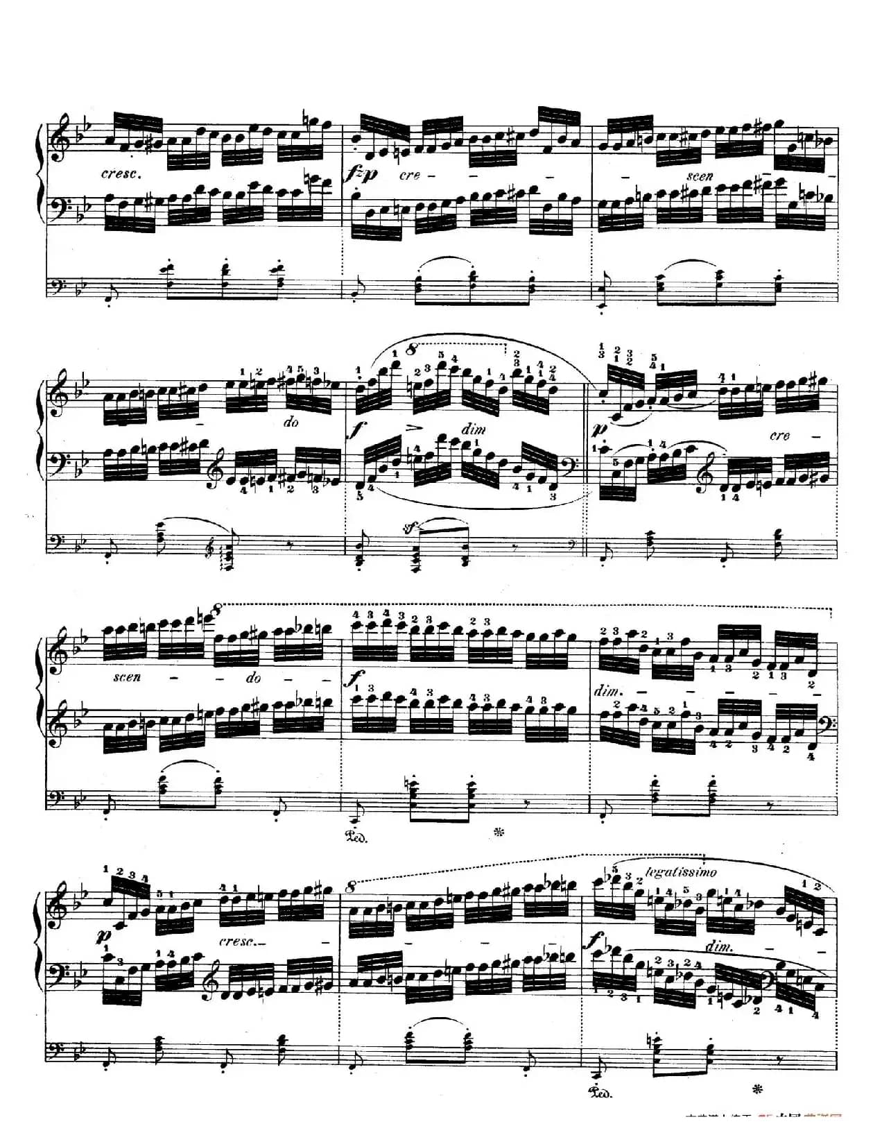 降B大调莫扎特主题变奏曲 Op.2（为钢琴与乐队而作）