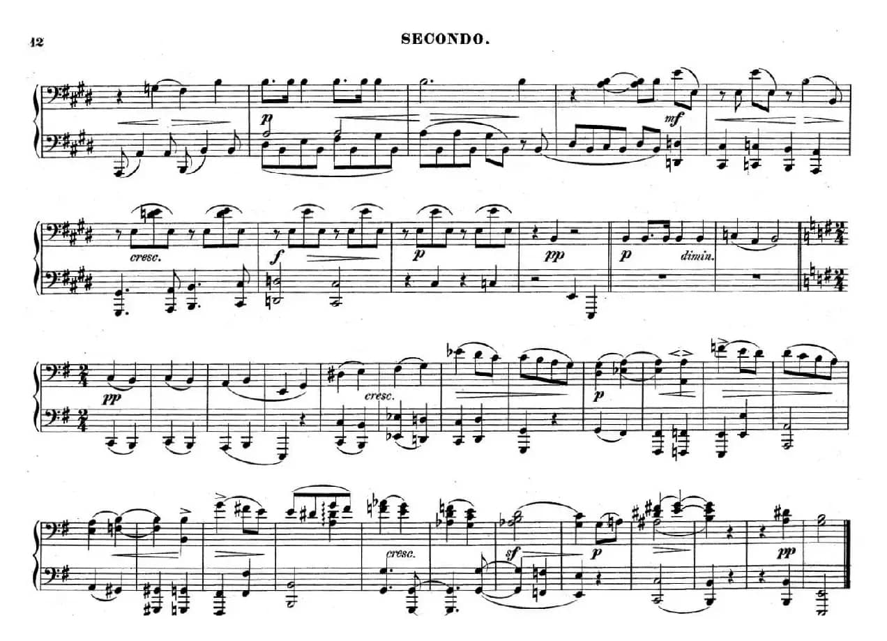 Zwolf Original-Compositionen fur Pianoforte zu 4 Handen Op.57（12首四手联弹小品·11）