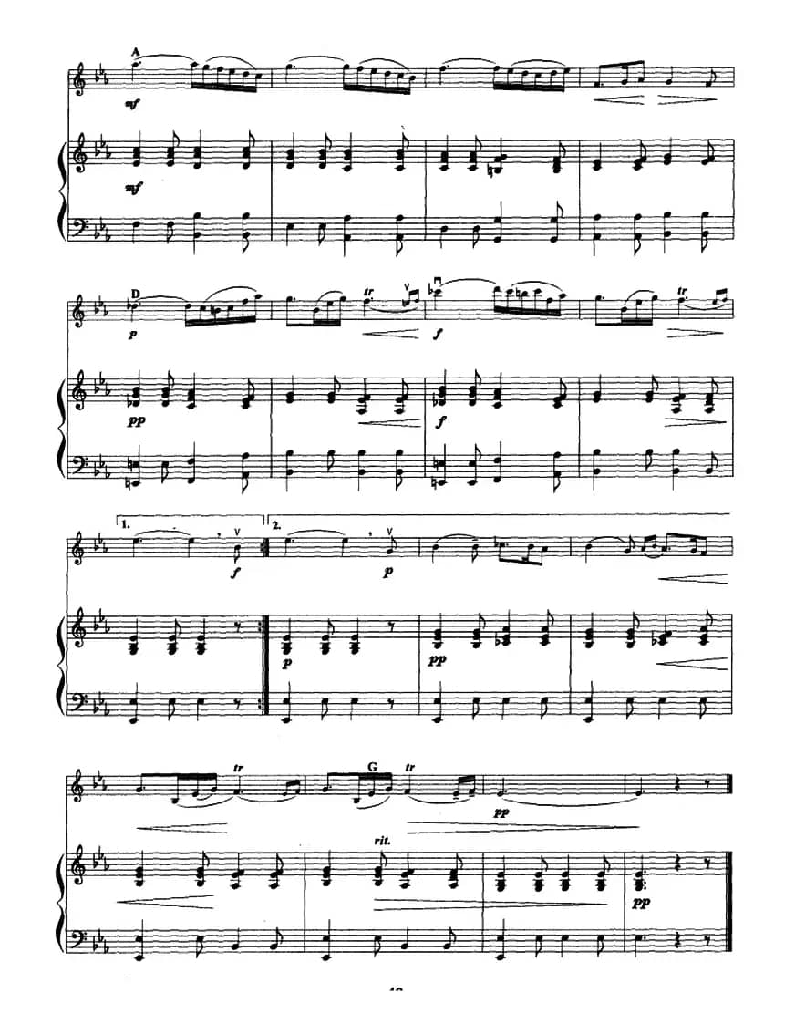 西西里舞曲（小提琴+钢琴伴奏）