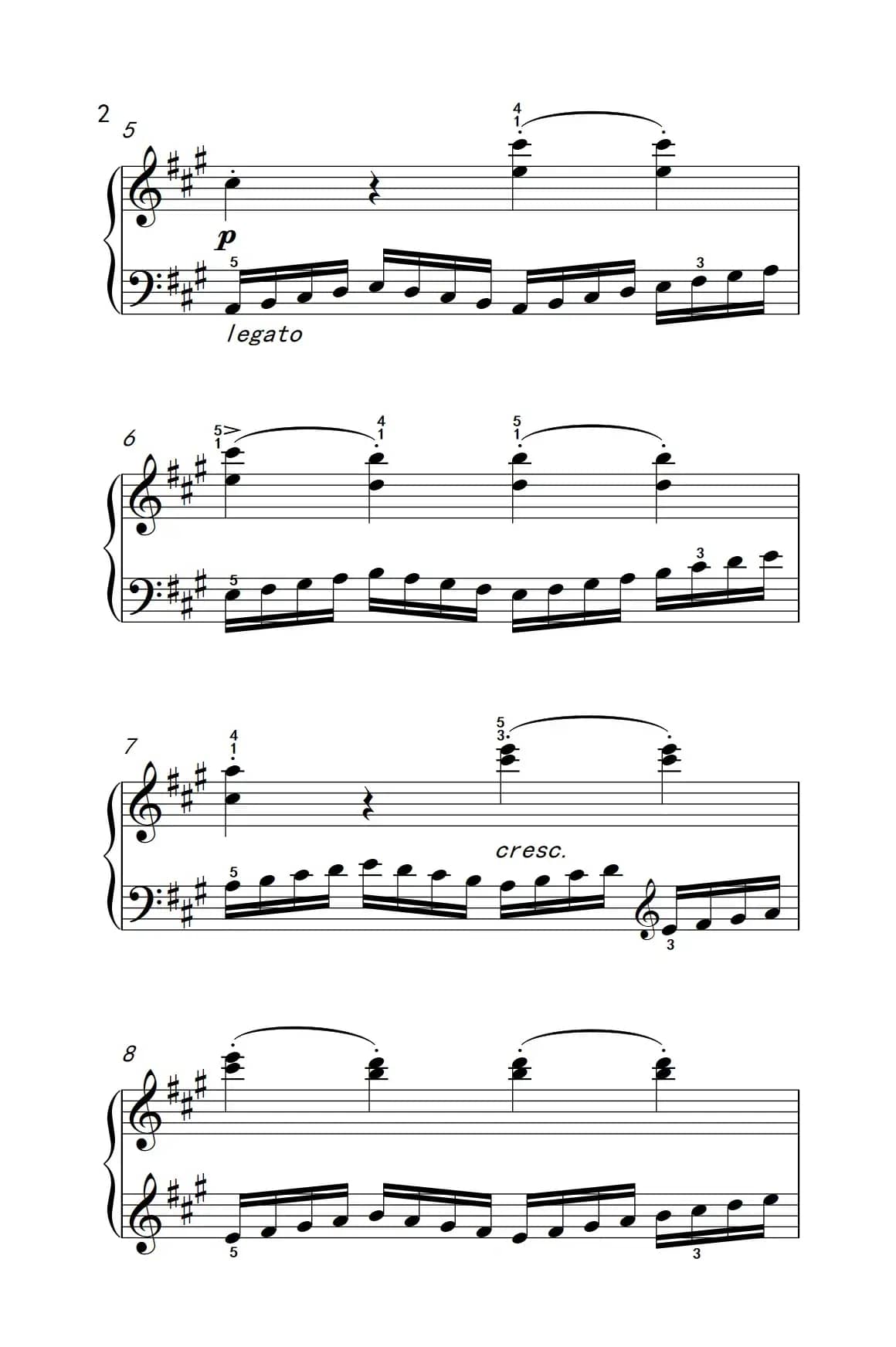 第四级 3.练习曲（中央音乐学院 钢琴（业余）考级教程 4-6级）