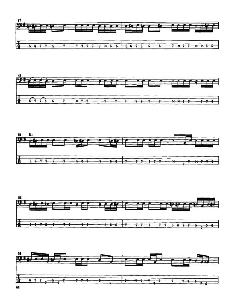 电贝司专业等级第六级(三、自选曲目)