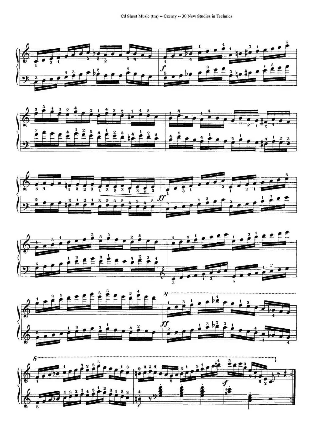 Czerny - 30 New Studies - 30（车尔尼Op849 - 30首练习曲）