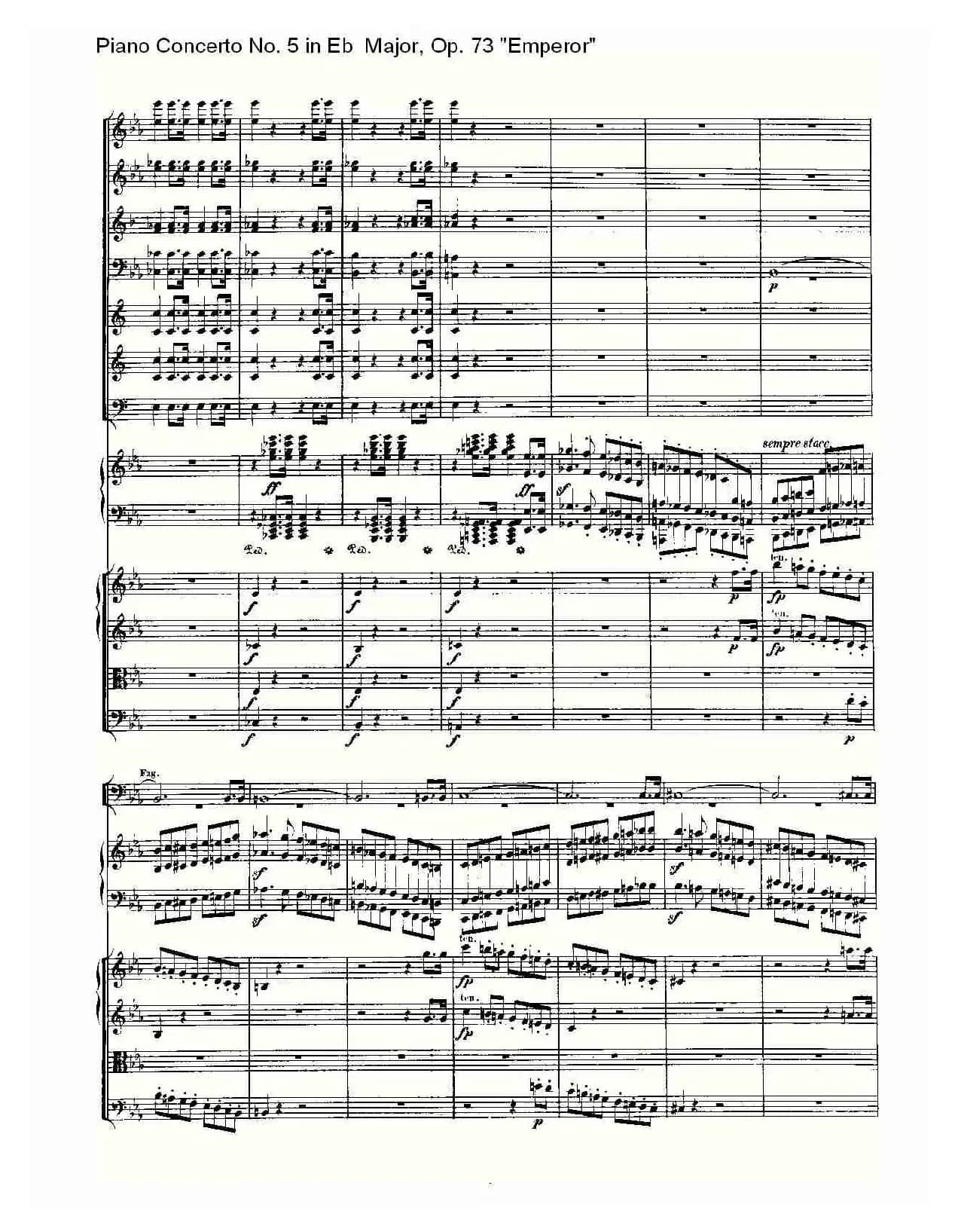 Eb大调钢琴第五协奏曲 Op.73“皇帝” 第一乐章（一）
