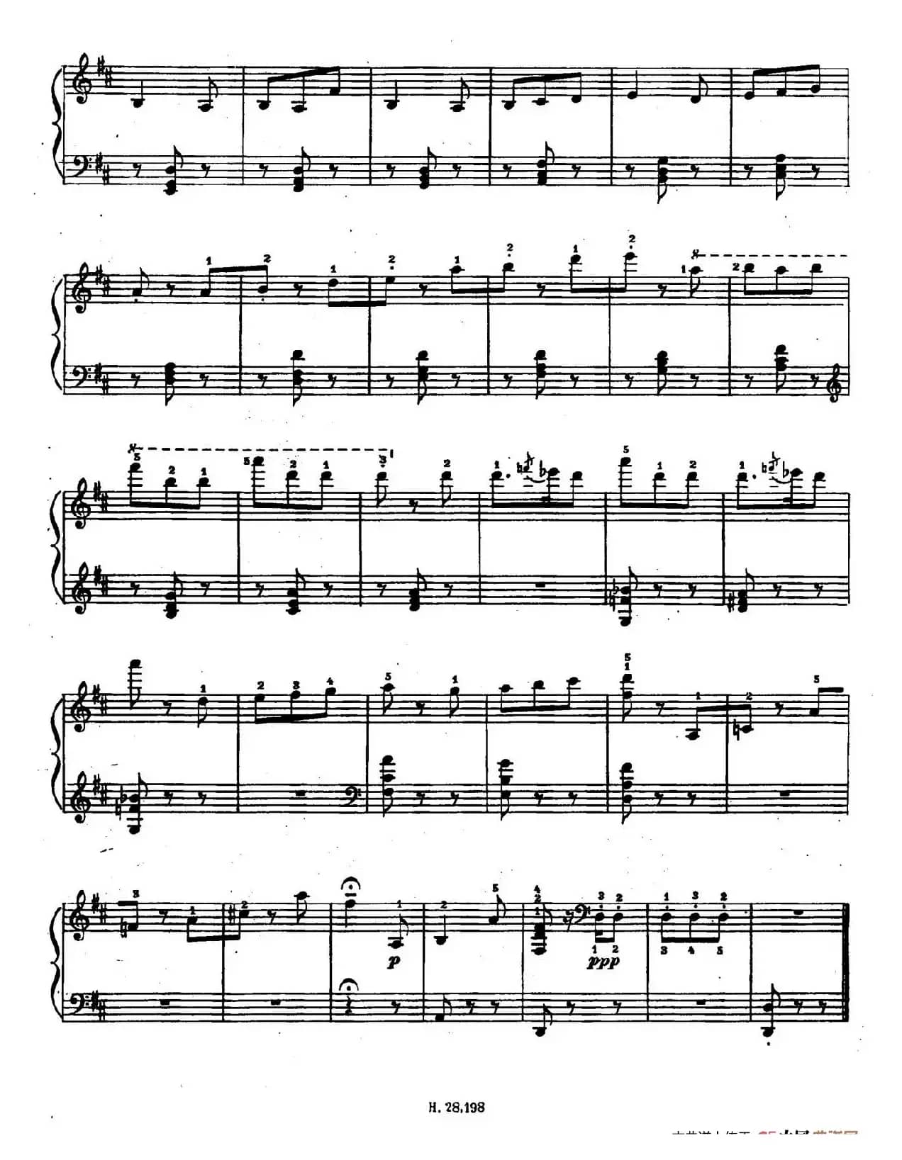 Ten Bagatelles Op.5（10首小品·3. D大调）