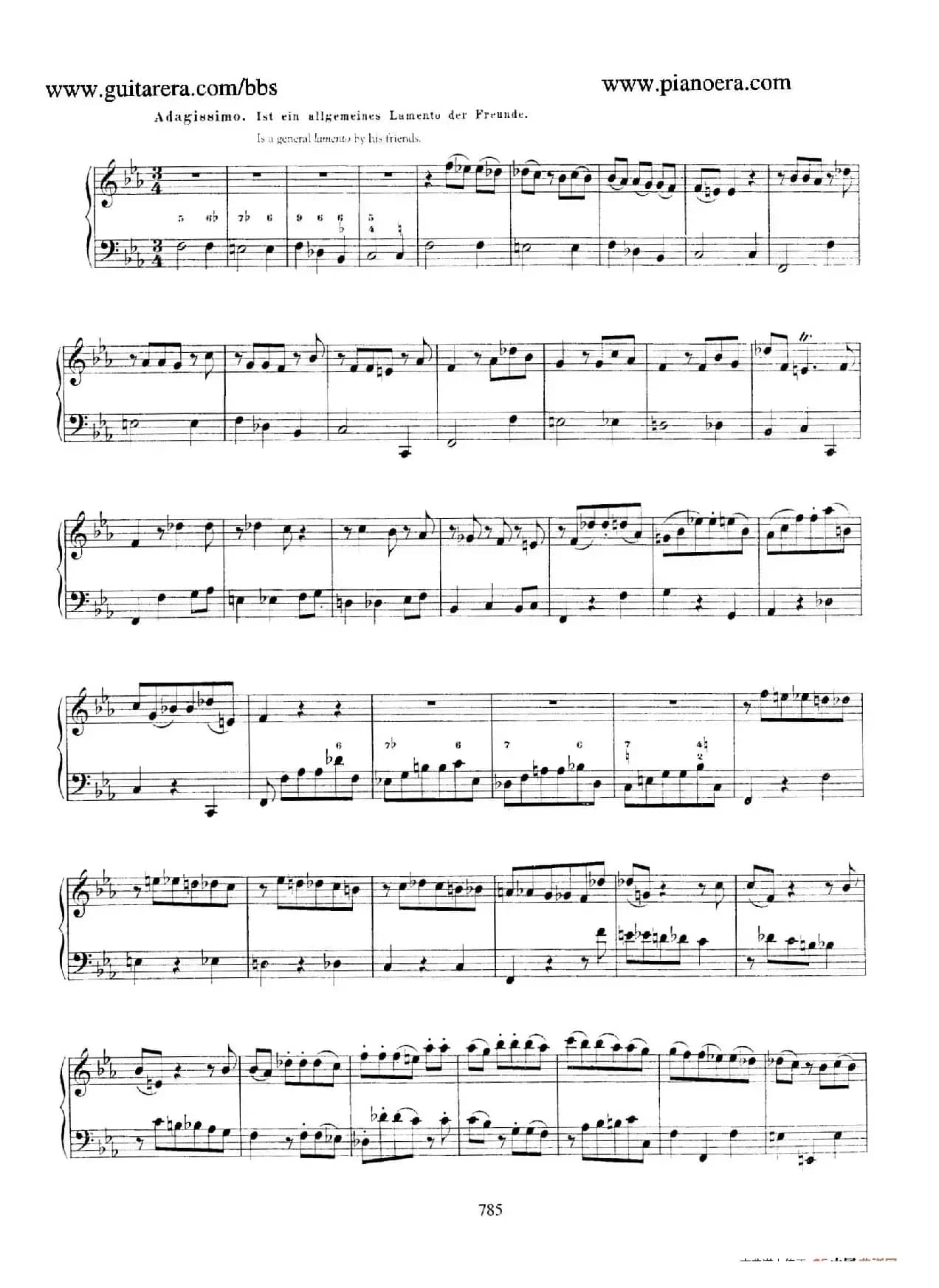 Capriccio in B-flat Major BWV 992（降B大调随想曲）