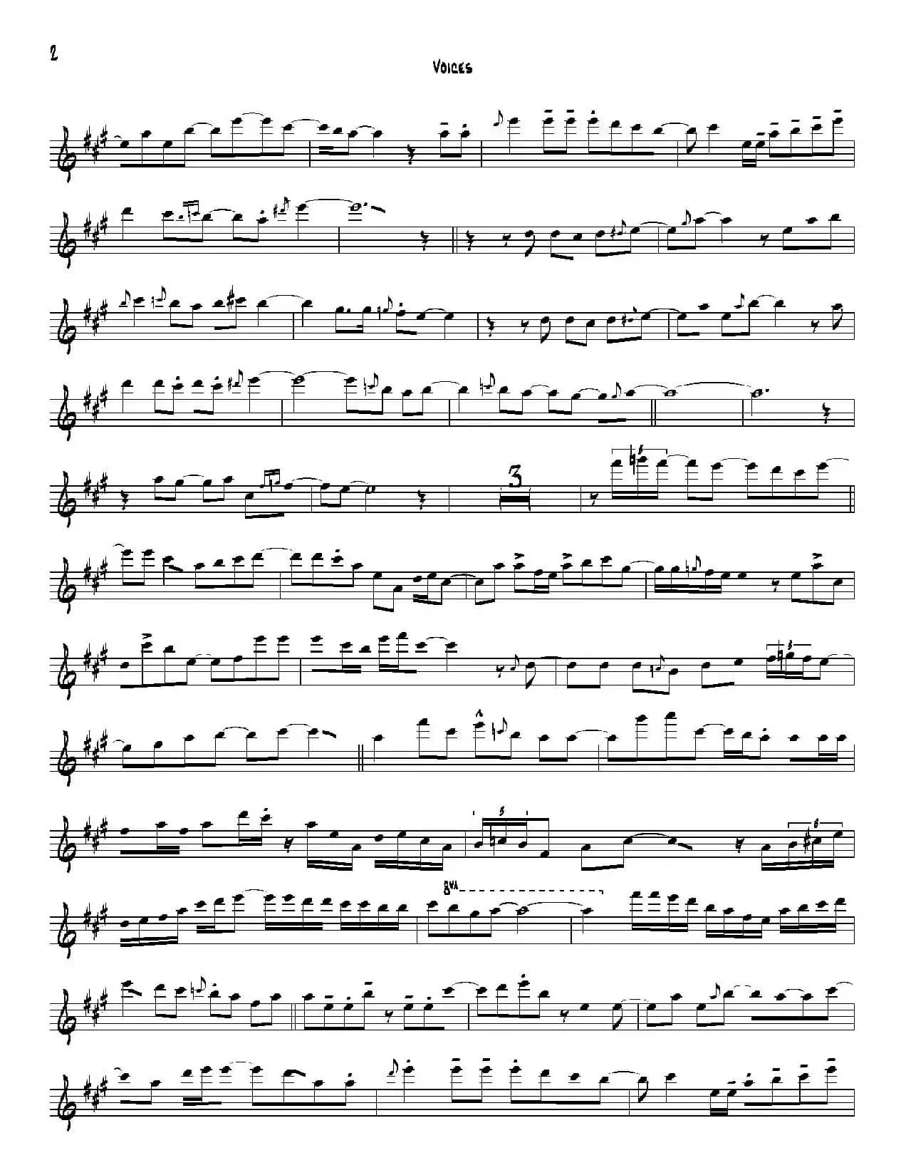 Voices（次中音萨克斯）