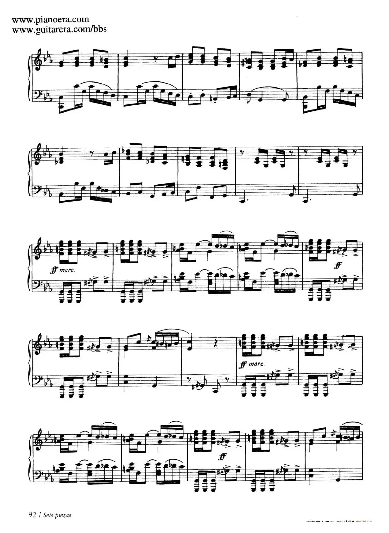 Six Pieces on Spanish Folksongs H.125(6首西班牙民谣小品·5. 东方进行曲 Marcha oriental)