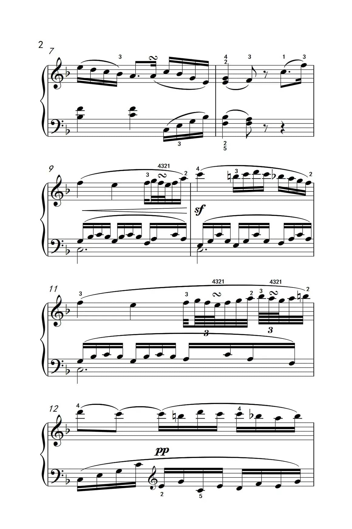 奏鸣曲 Opus 2 Nr.1 第二乐章（贝多芬奏鸣曲集 1）