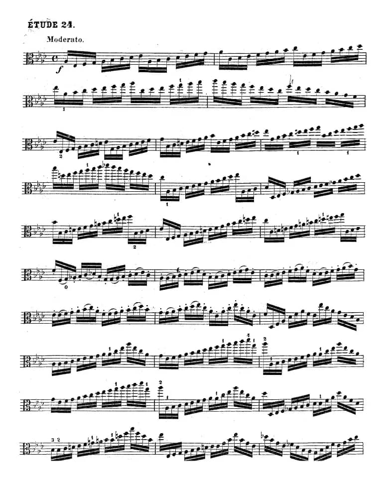 克莱采尔《中提琴练习曲40首》（ETUDE 24-26）