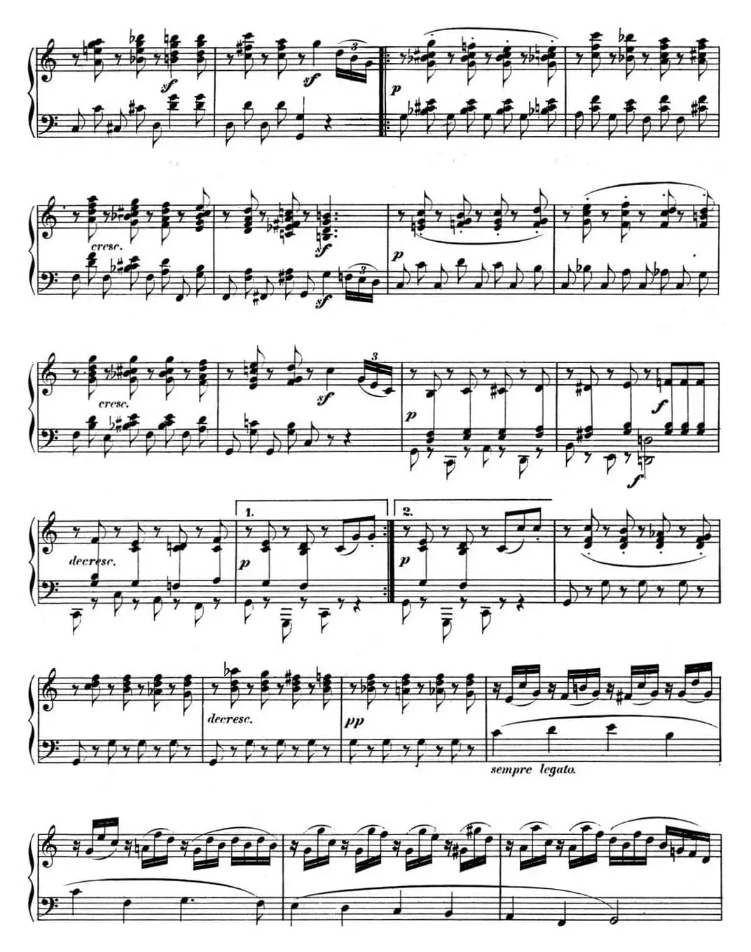 贝多芬钢琴奏鸣曲10 G大调 Op.14 No.2 G major