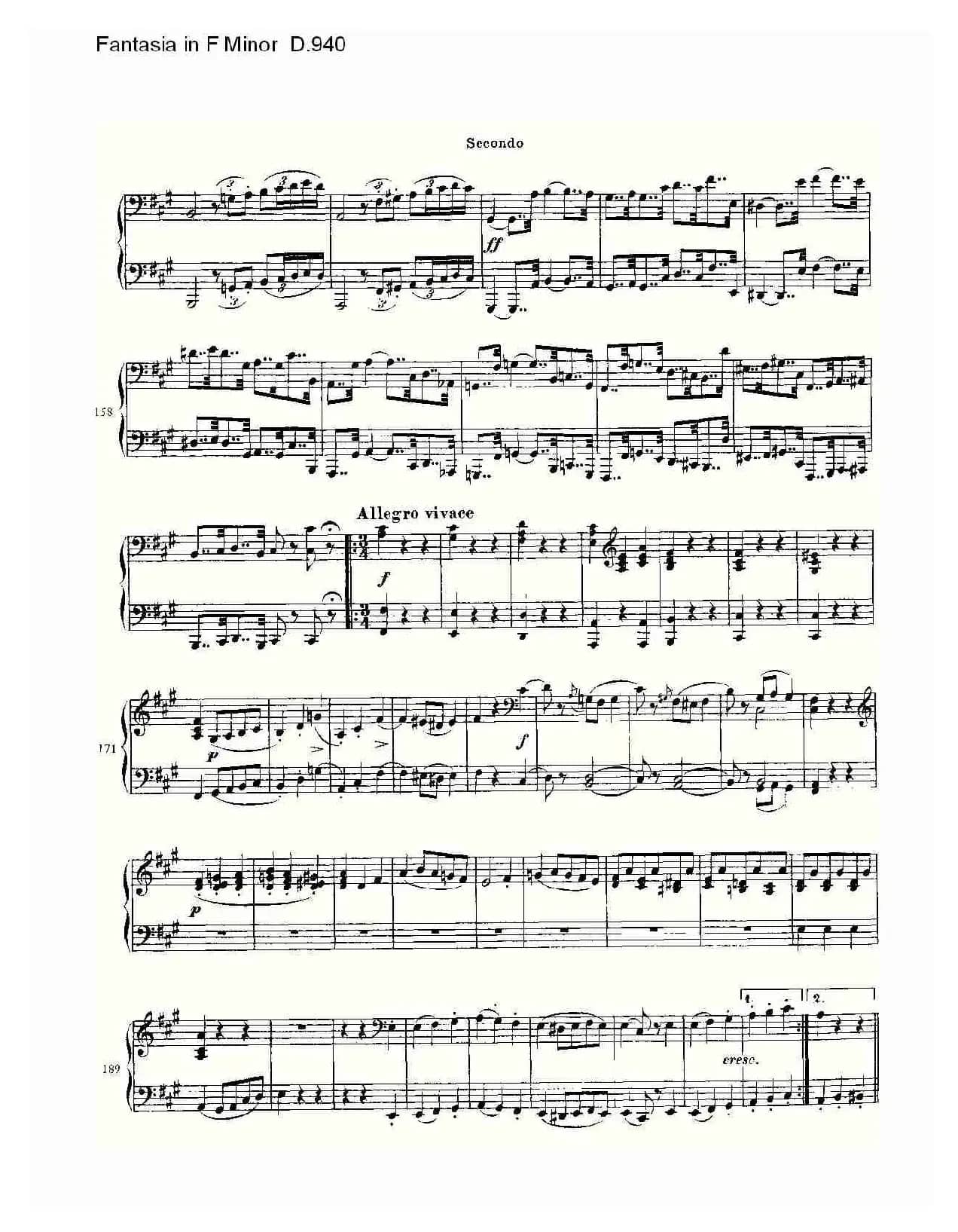 Fantasia in F Minor D.940（F小调幻想曲D.940）