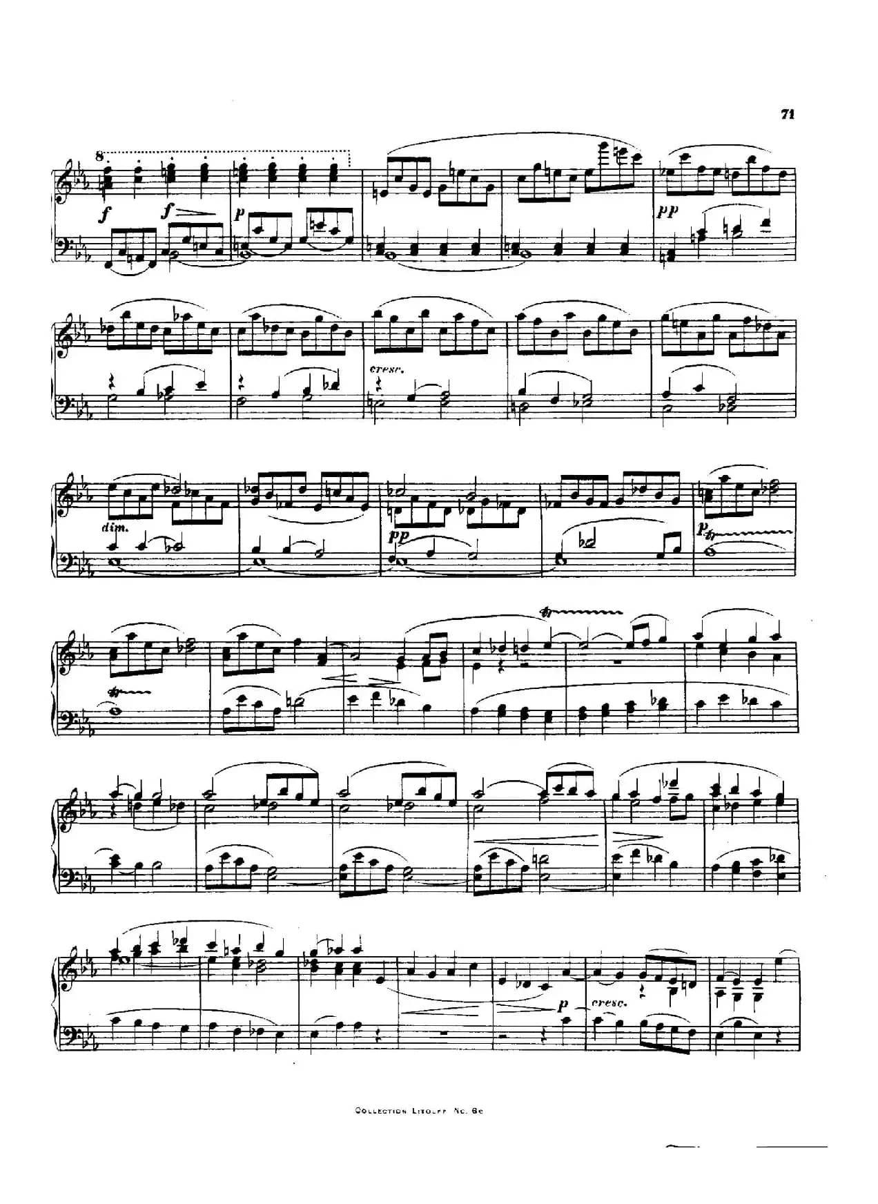 降E大调第十二弦乐四重奏（钢琴独奏版）