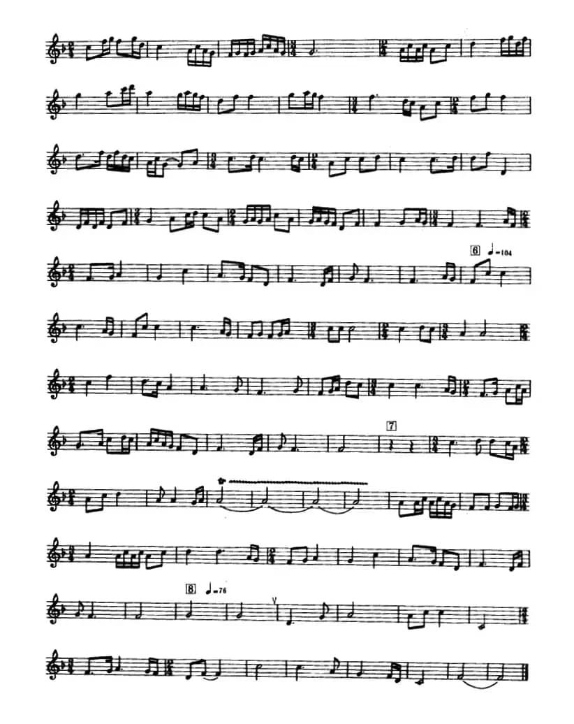 梅花三弄（五线谱）