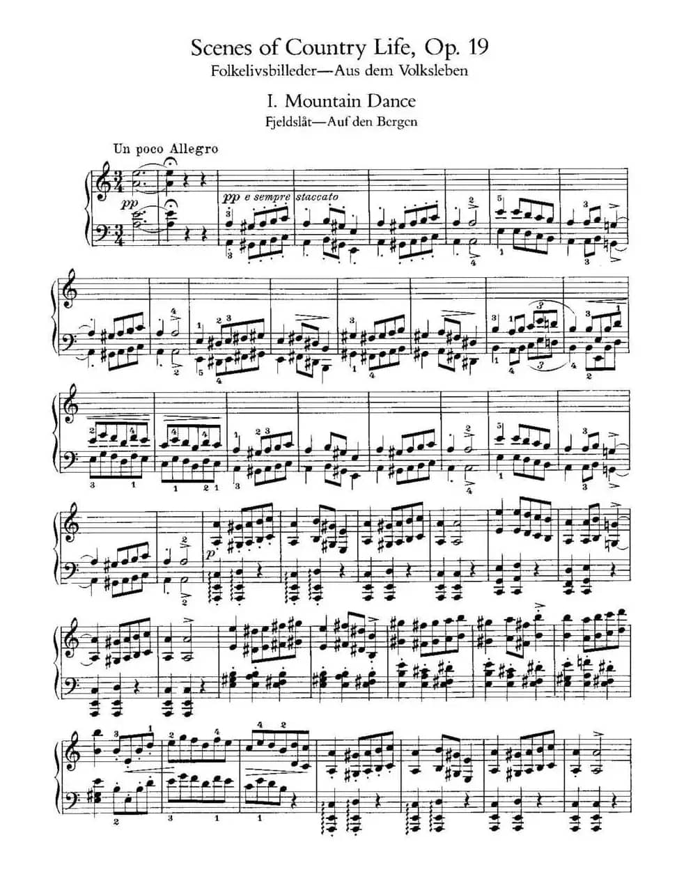 Scenes of Country Life Op·19（民间生活场景·Ⅰ）