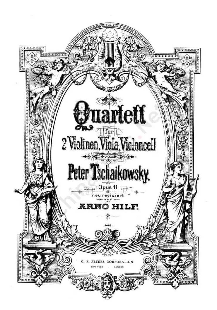 QUARTET No.1 IN D MAJOR Op.11（弦乐四重奏、小提琴分谱）