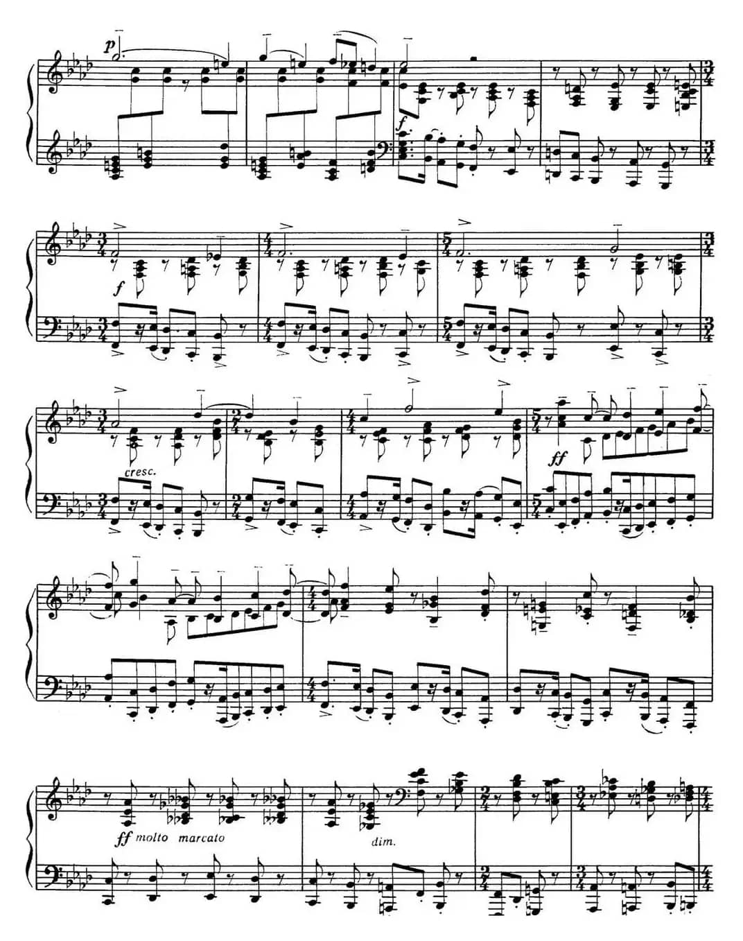 拉赫玛尼诺夫 音画练习曲1 Etudes tableaux Op.33 No.1