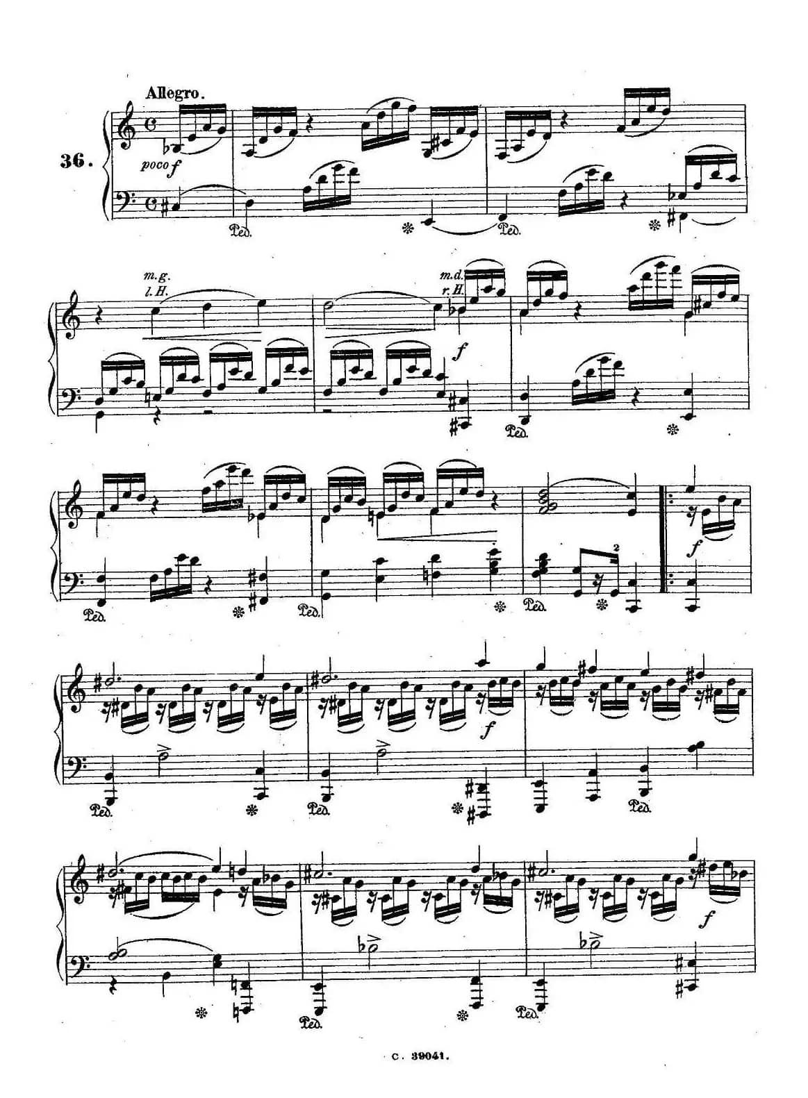 36 Etudes Rhythmiques et Melodiques Op.105（36首节奏与旋律练习曲 31—36）