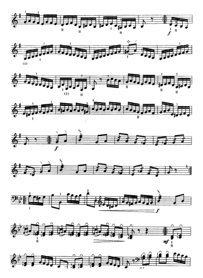 土耳其进行曲（三弦、五线谱）