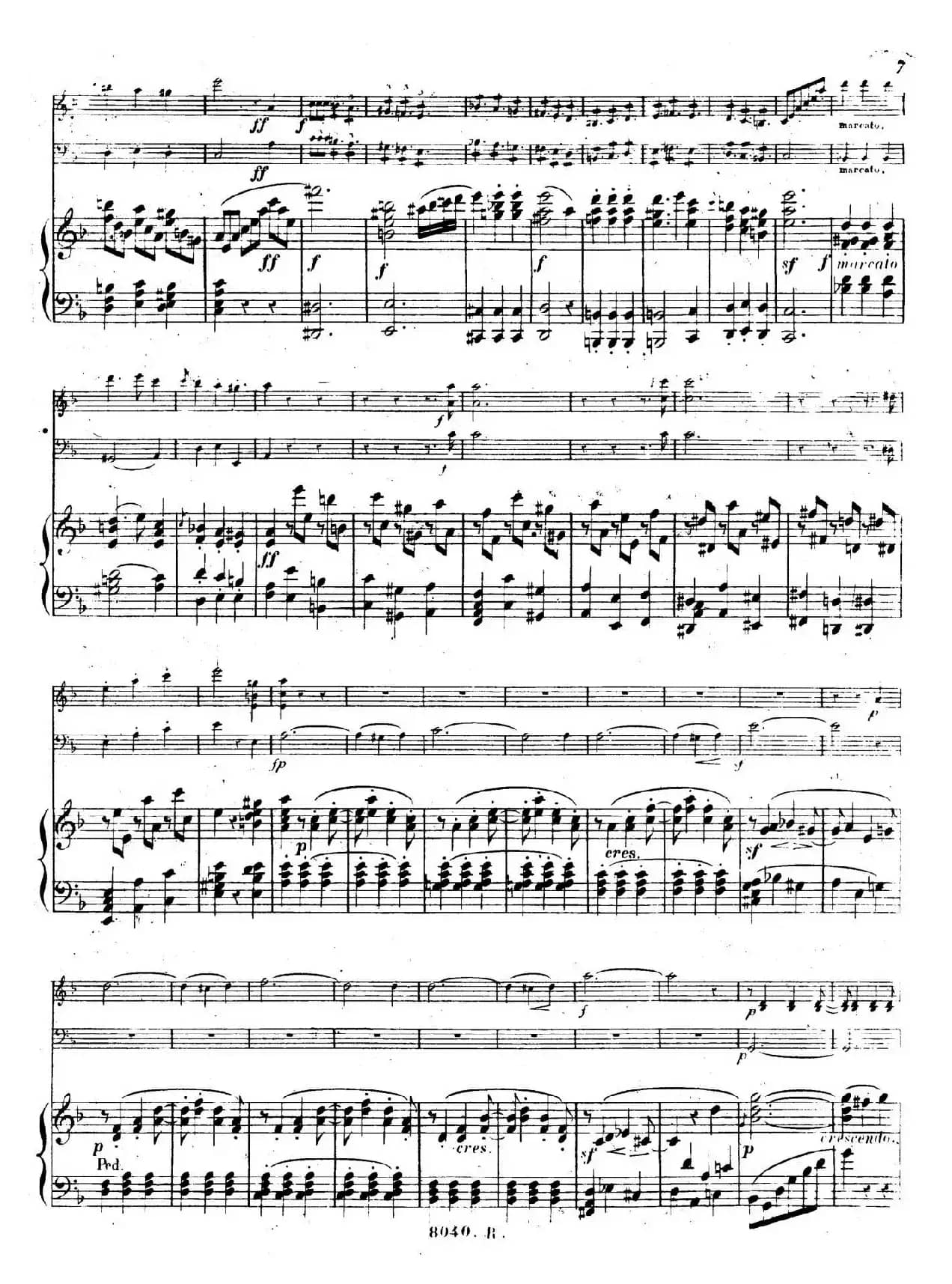 Piano Trio No.1 in d Minor Op.49（d小调第一钢琴三重奏·第一乐章）