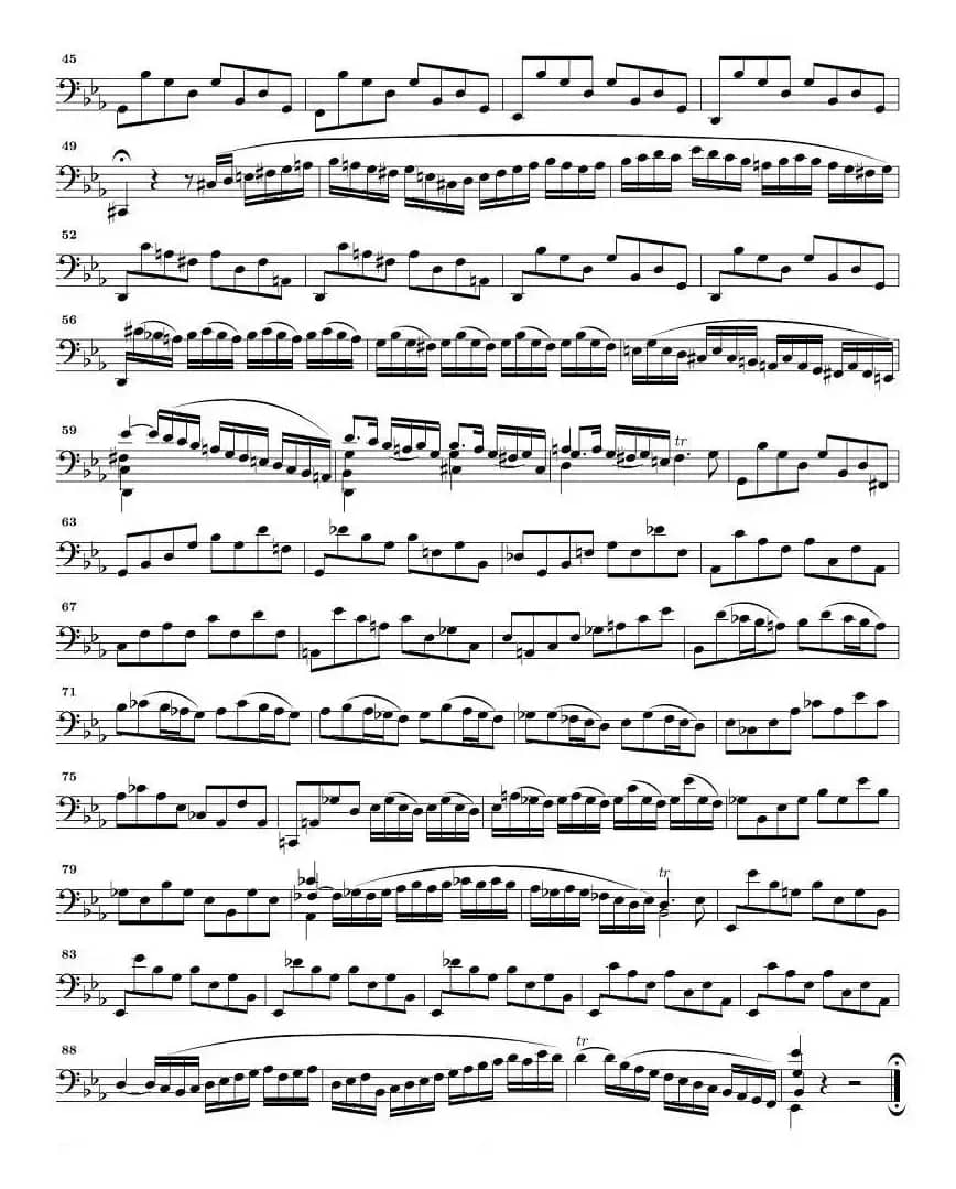 巴赫无伴奏大提琴练习曲之四