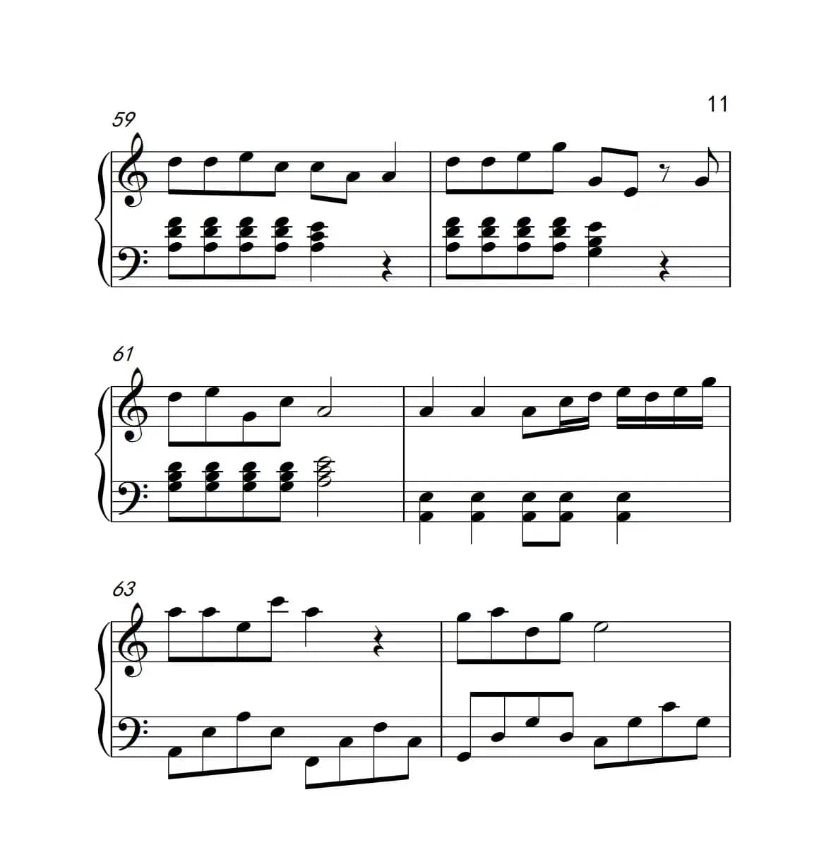 自由飞翔（《弹吧音教》制谱版）