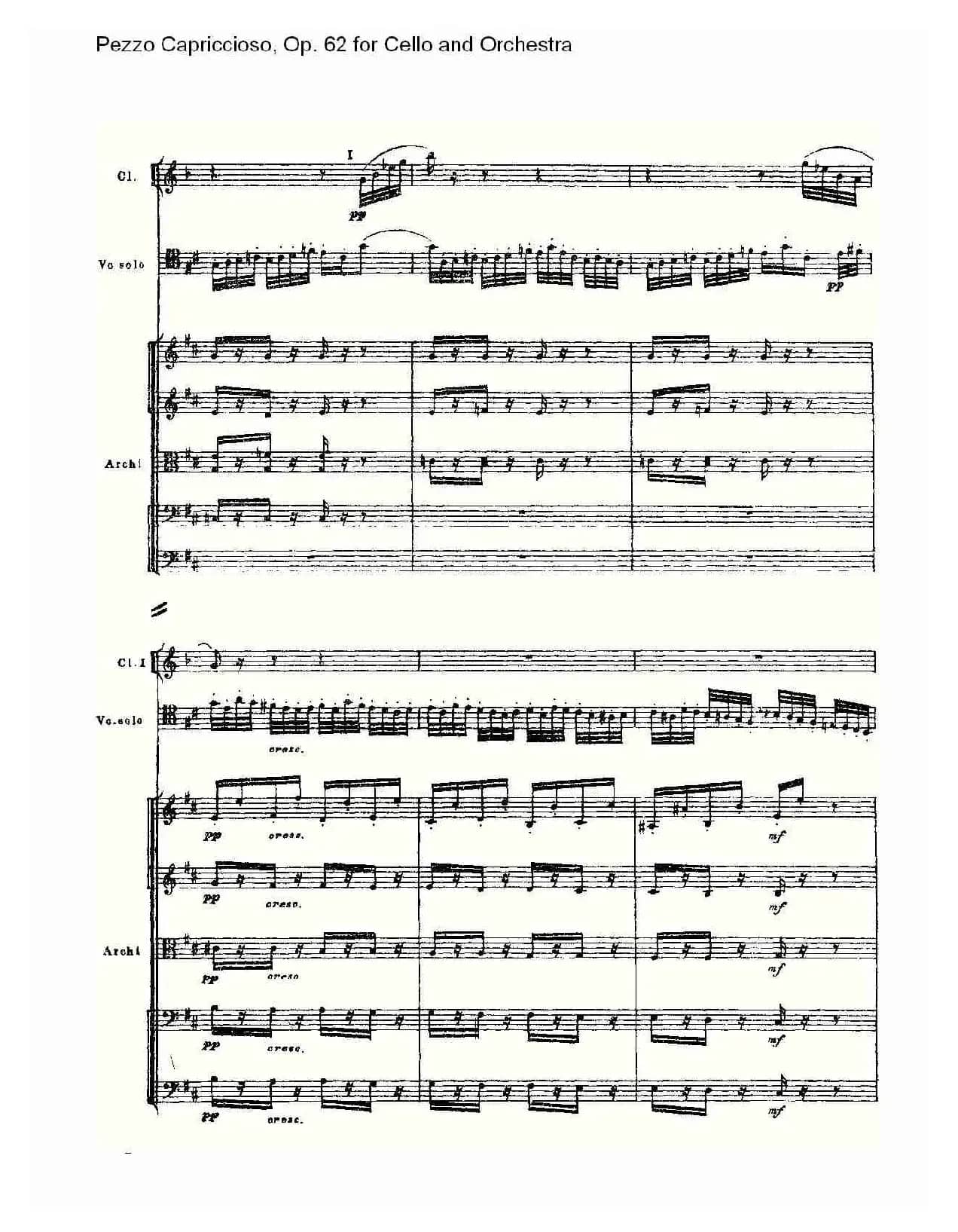 Pezzo Capriccioso, Op.62（大提琴与管弦乐）