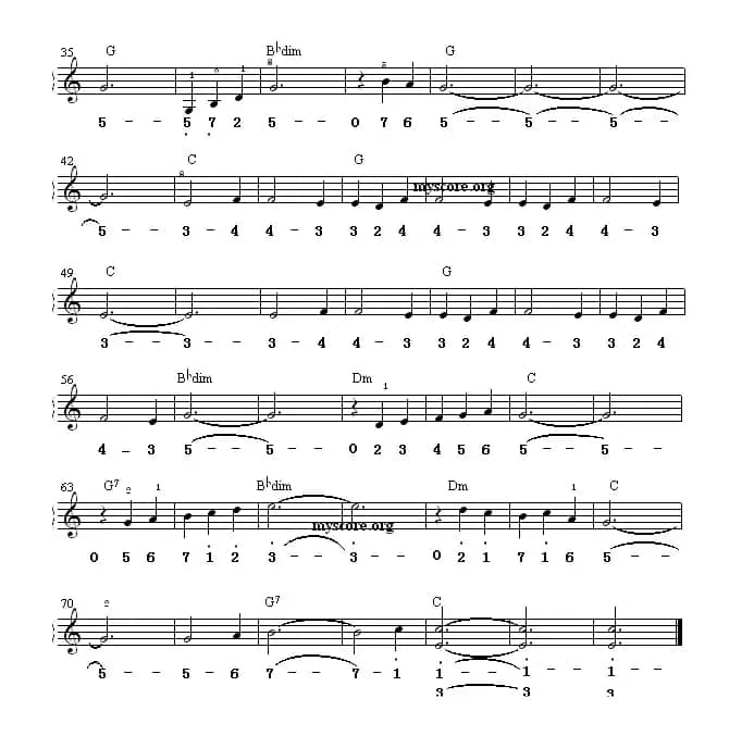 船歌 （线简谱混排版）