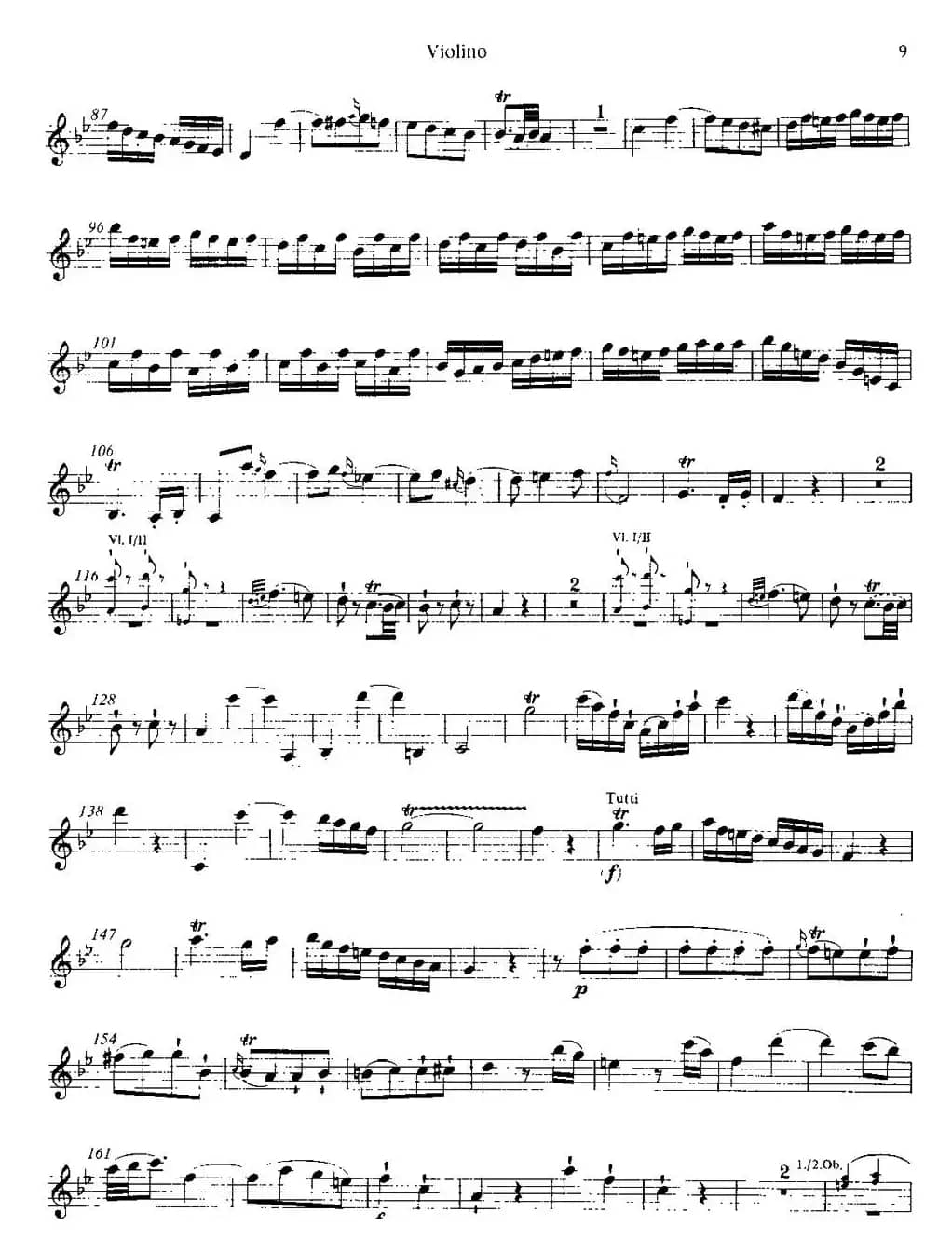 降B大调第一小提琴协奏曲 KV207