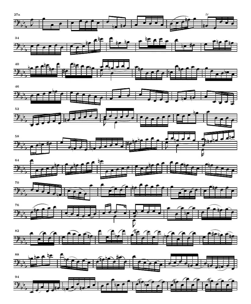 巴赫《大提琴无伴奏六首组曲》：Suite Ⅴ