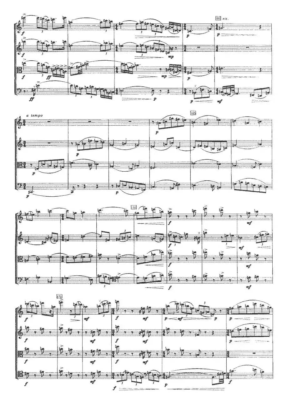 第三弦乐四重奏（第四乐章）