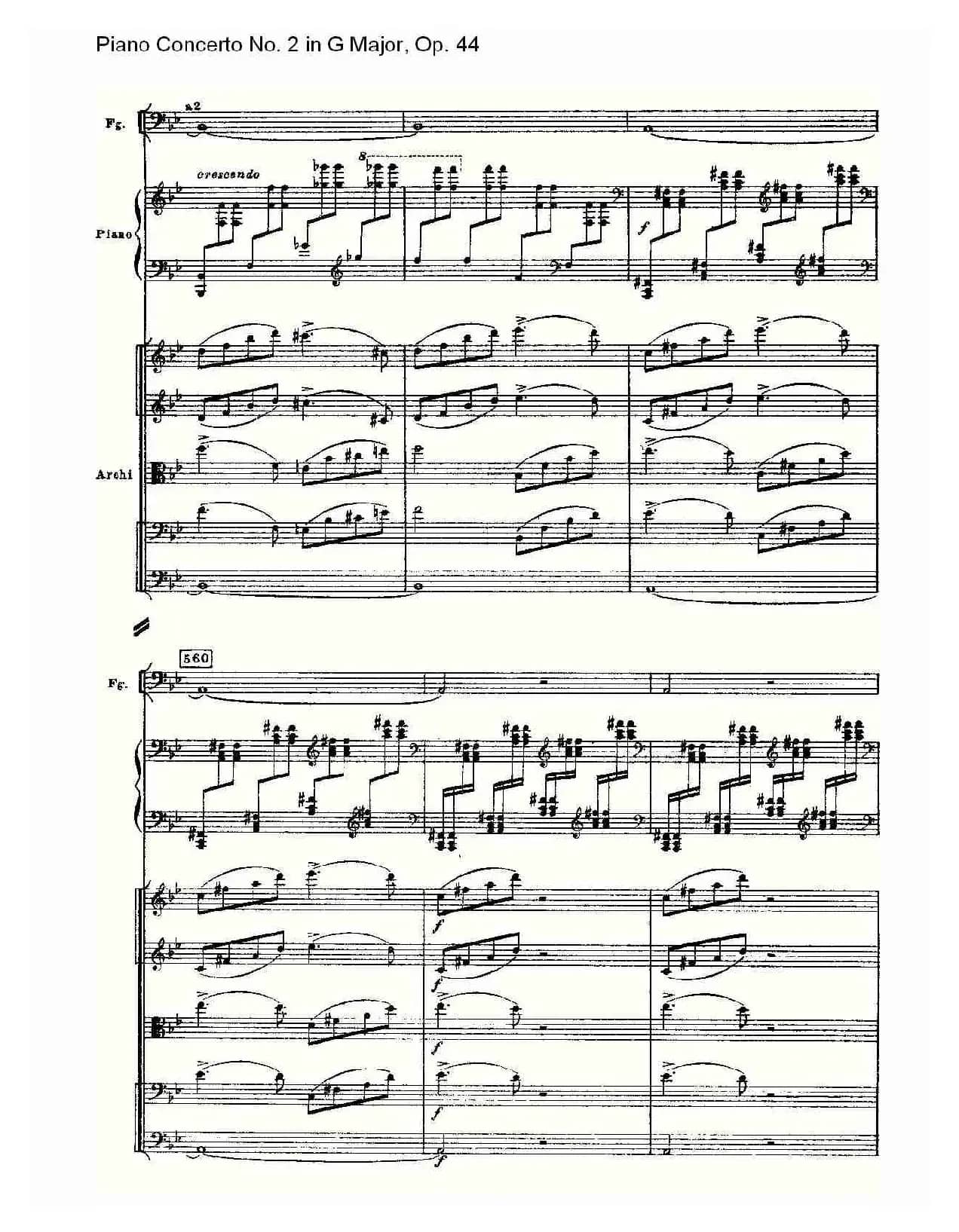 G大调第二钢琴协奏曲, Op.44第一乐章（三）