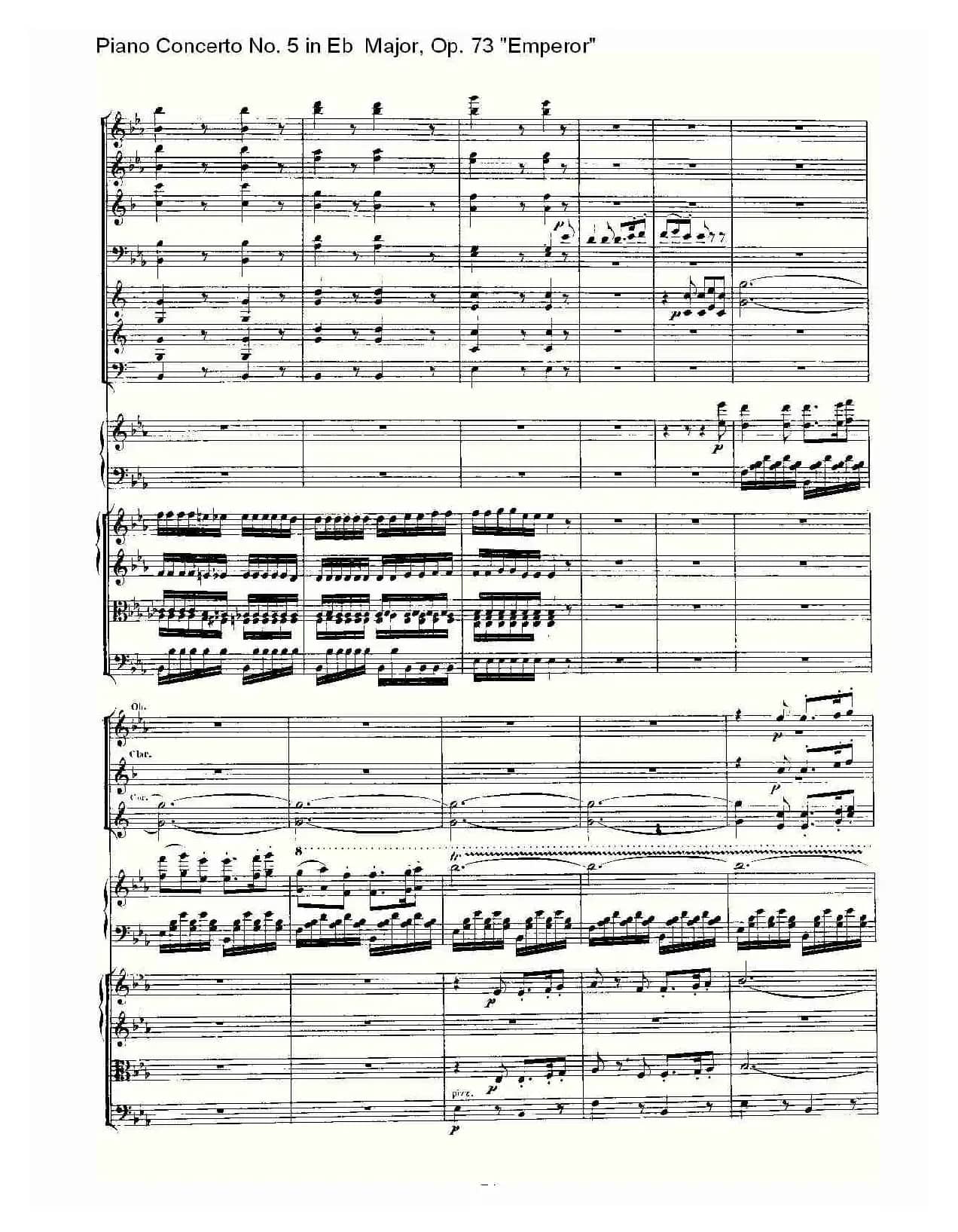 Eb大调钢琴第五协奏曲 Op.73“皇帝”第三乐章