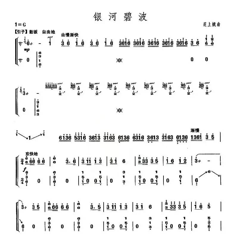 银河碧波（【上海筝会】考级八级曲目）