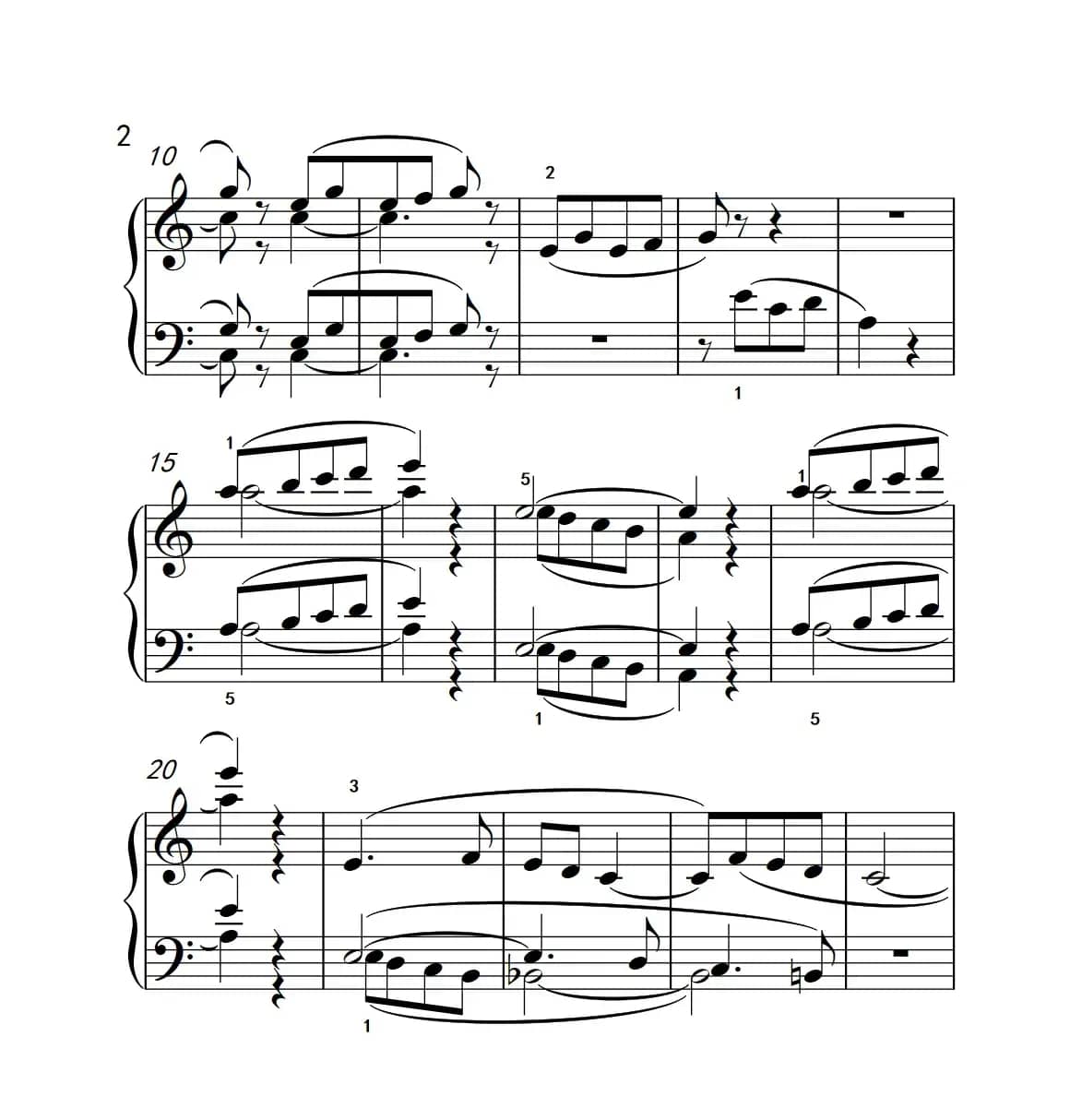 匈牙利歌曲 b（巴托克 小宇宙 钢琴教程 3）