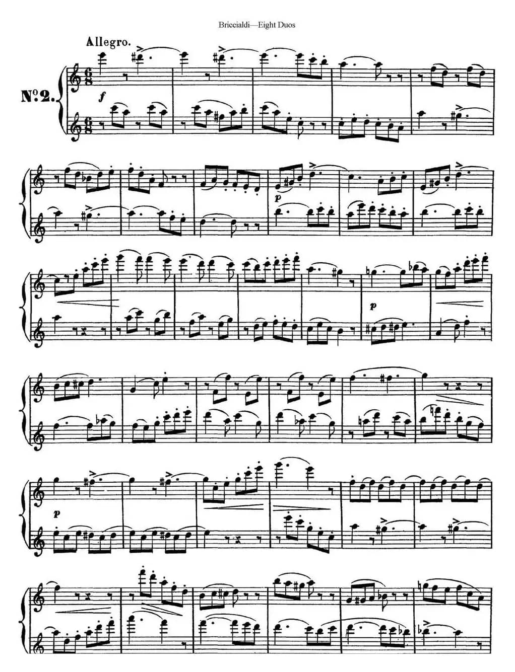 8首博瑞西亚第长笛二重奏（NO.2）